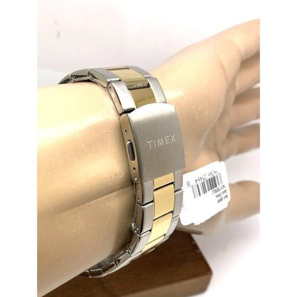 Timex Men's Watch TW2V78700 Quartz Green  Dial Two Tone Stainless Steel 45mm - Picture 11 of 15